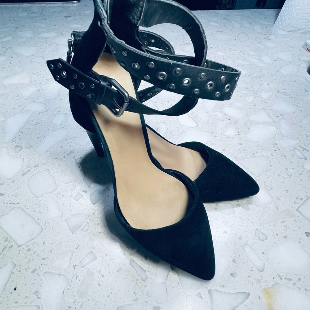 Women's Black Studded Heels